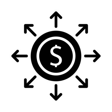 bağlantı glyph düz vektör simgesi