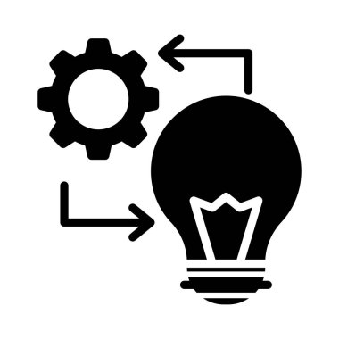 yaratıcı glyph düz vektör simgesi