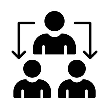 takım glyph düz vektör simgesi