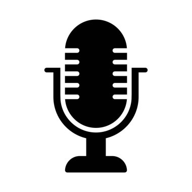 kaydedici glyph düz vektör simgesi