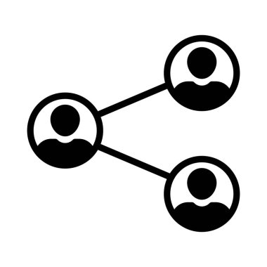 Ağ glif düz vektör simgesi