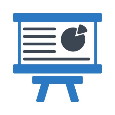 sunum glyph renkli vektör simgesi