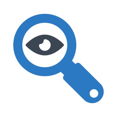 Arama glif renk vektör simgesi