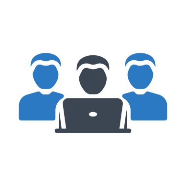 takım glyph renk vektör simgesi