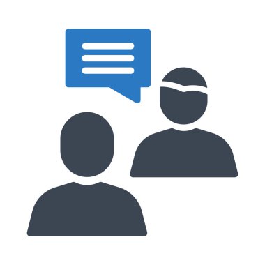 tartışma glyph renk vektör simgesi