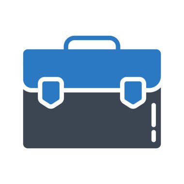 Evrak çantası glif renk vektör simgesi