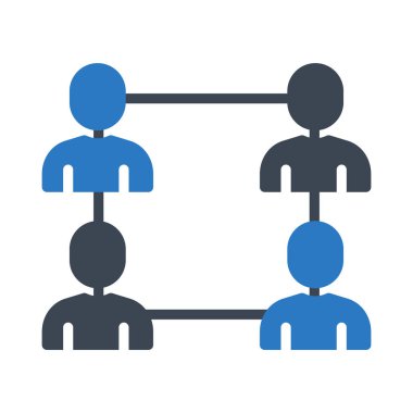 bağlantı glyph renk vektör simgesi