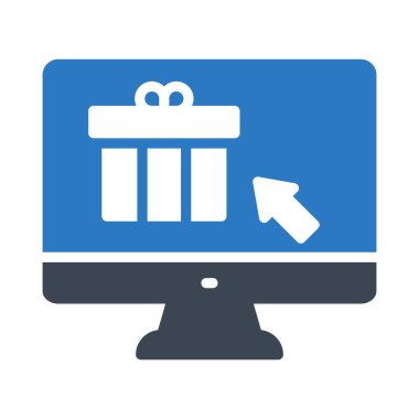 hediye glif simge renk vektör