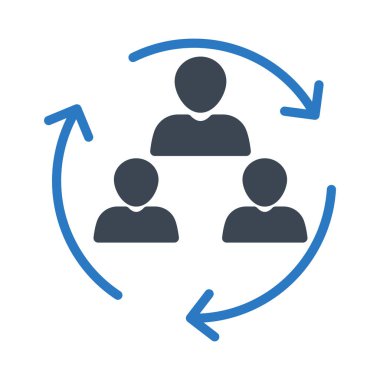 takım glyph renk vektör simgesi