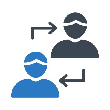 kullanıcı glyph renk vektör simgesi