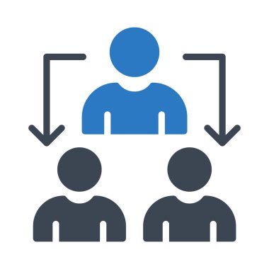 takım glyph renk vektör simgesi