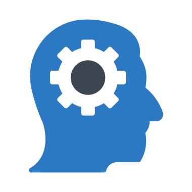 zihin glyph renk vektör simgesi