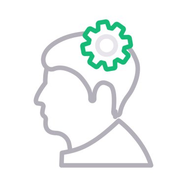 zihin ayarlama renk çizgisi vektör simgesi