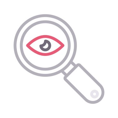 Arama renkli çizgi vektör simgesi