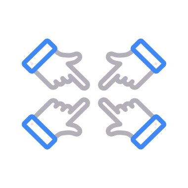 el rengi çizgi vektör simgesi