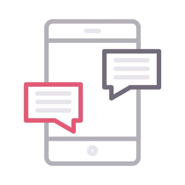 mesajlar renk çizgisi vektör simgesi