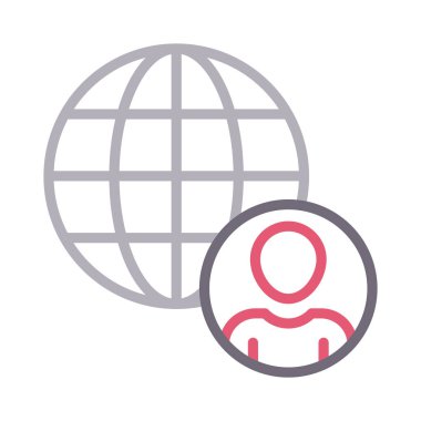 küresel renk çizgisi vektör simgesi