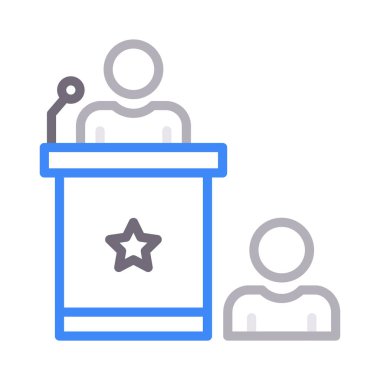 konuşma renk çizgisi vektör simgesi