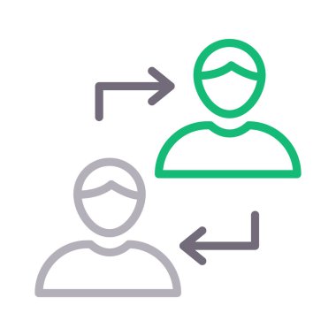 kullanıcı renk çizgisi vektör simgesi