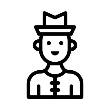 adam ince çizgi vektör simgesi