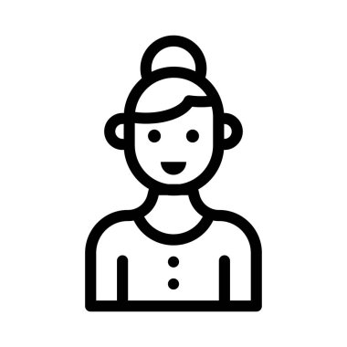 Avatar ince çizgi vektör simgesi