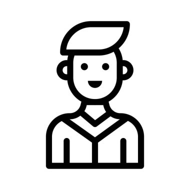 Avatar ince çizgi vektör simgesi