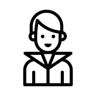 Avatar ince çizgi vektör simgesi