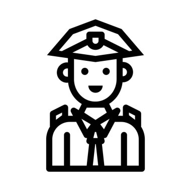 koruma ince çizgi vektör simgesi