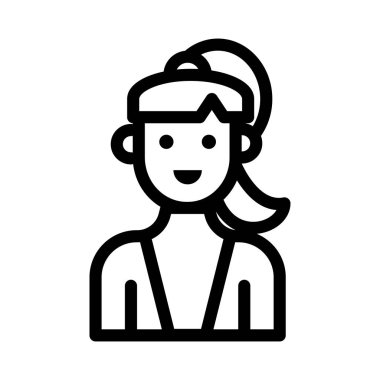 Avatar ince çizgi vektör simgesi