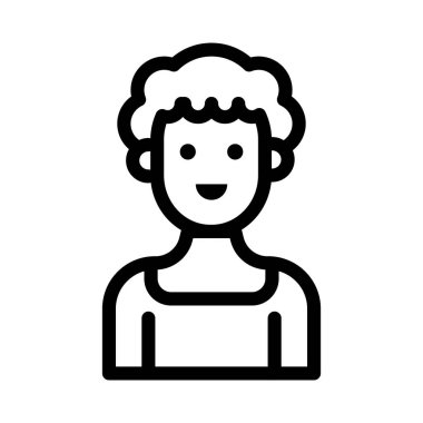 Avatar ince çizgi vektör simgesi