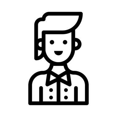 Erkek ince çizgi vektör simge