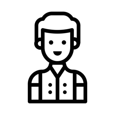 Erkek ince çizgi vektör simge