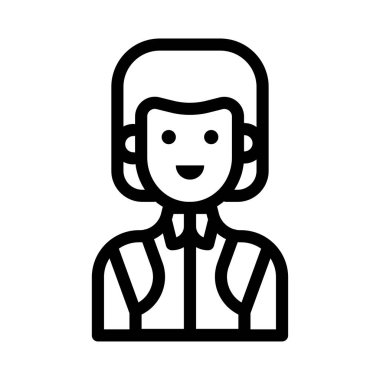 Avatar ince çizgi vektör simgesi