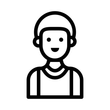 baba ince çizgi vektör simgesi