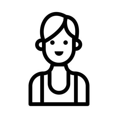 Avatar ince çizgi vektör simgesi