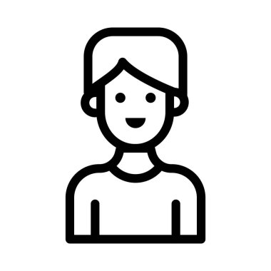 Erkek ince çizgi vektör simge