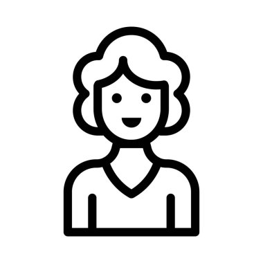 Avatar ince çizgi vektör simgesi