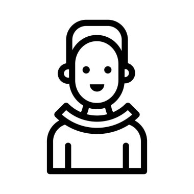 adam ince çizgi vektör simgesi