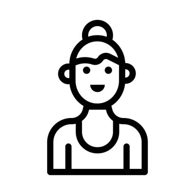 Avatar ince çizgi vektör simgesi