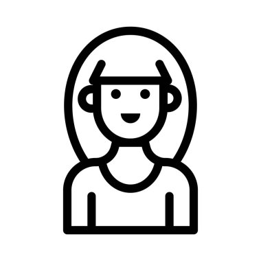 Avatar ince çizgi vektör simgesi