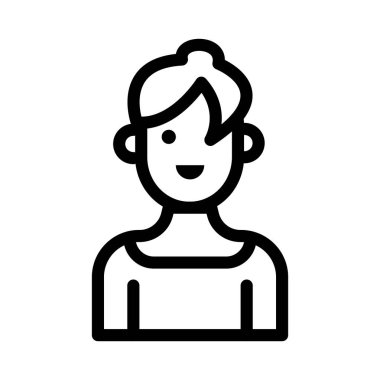 Avatar ince çizgi vektör simgesi