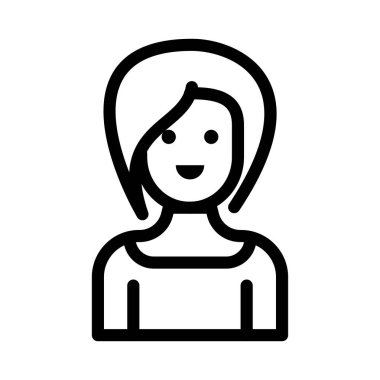 ince hat kız simge vektör