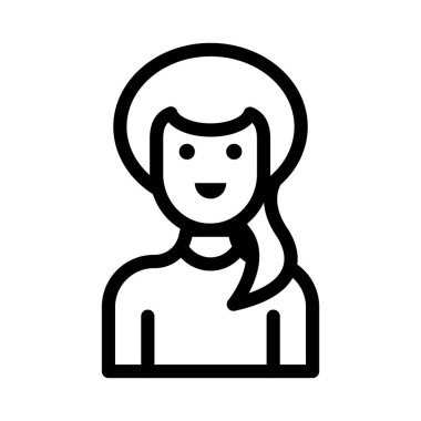 Avatar ince çizgi vektör simgesi