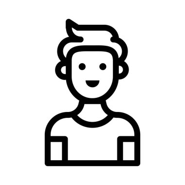 Adam ince çizgi simgesi