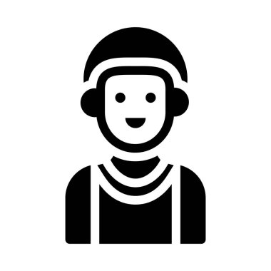 baba glyph düz vektör simgesi