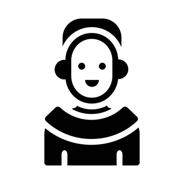 adam glyph düz vektör simgesi