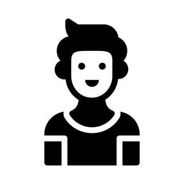 adam glyph düz vektör simgesi