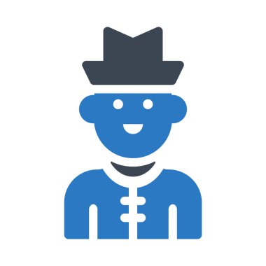 adam glyph renk vektör simgesi