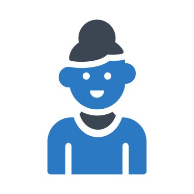 avatar glyph renk vektör simgesi