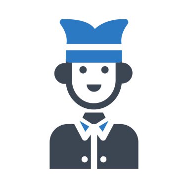 adam glyph renk vektör simgesi